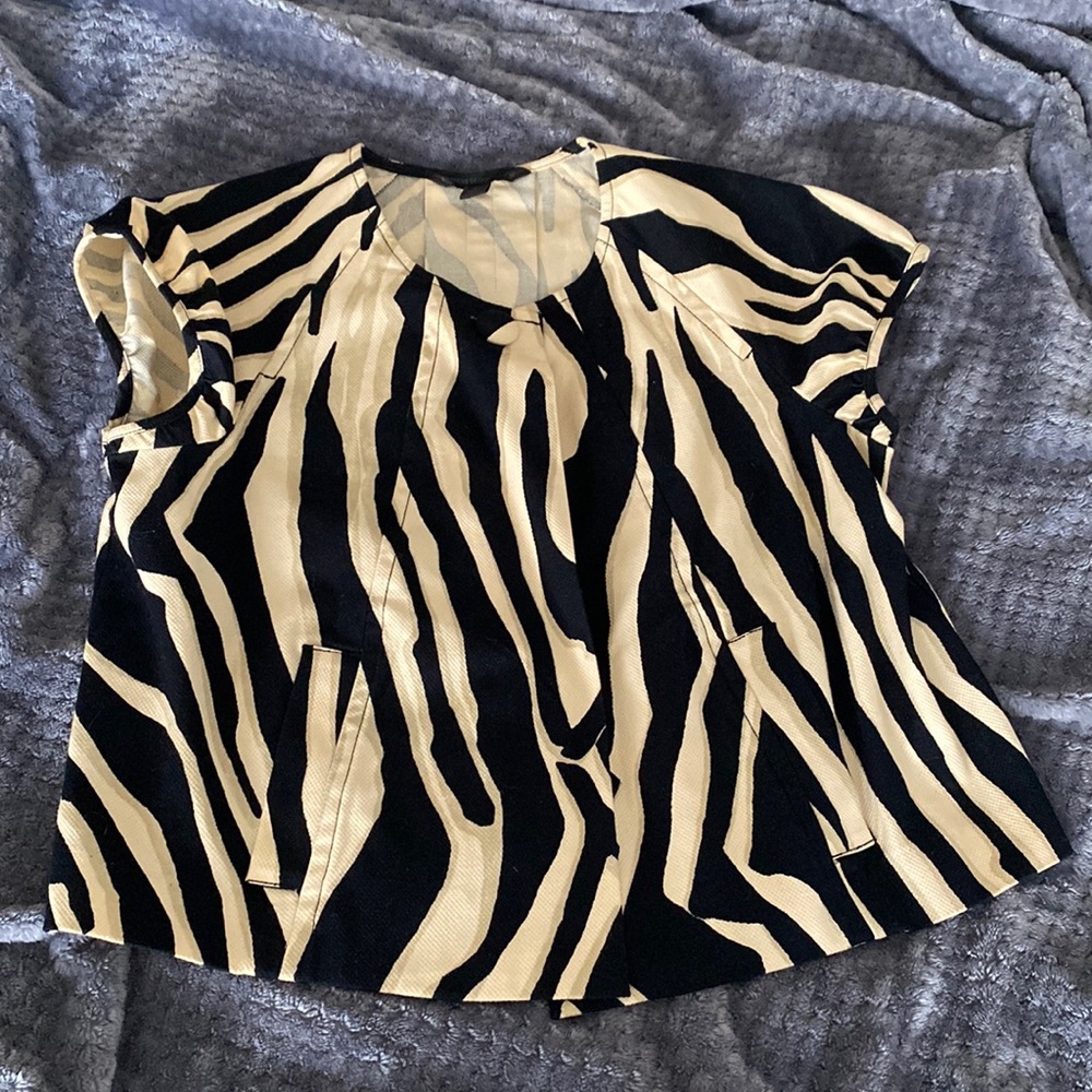 EC Express Studios tan and black animal print jacket SzL